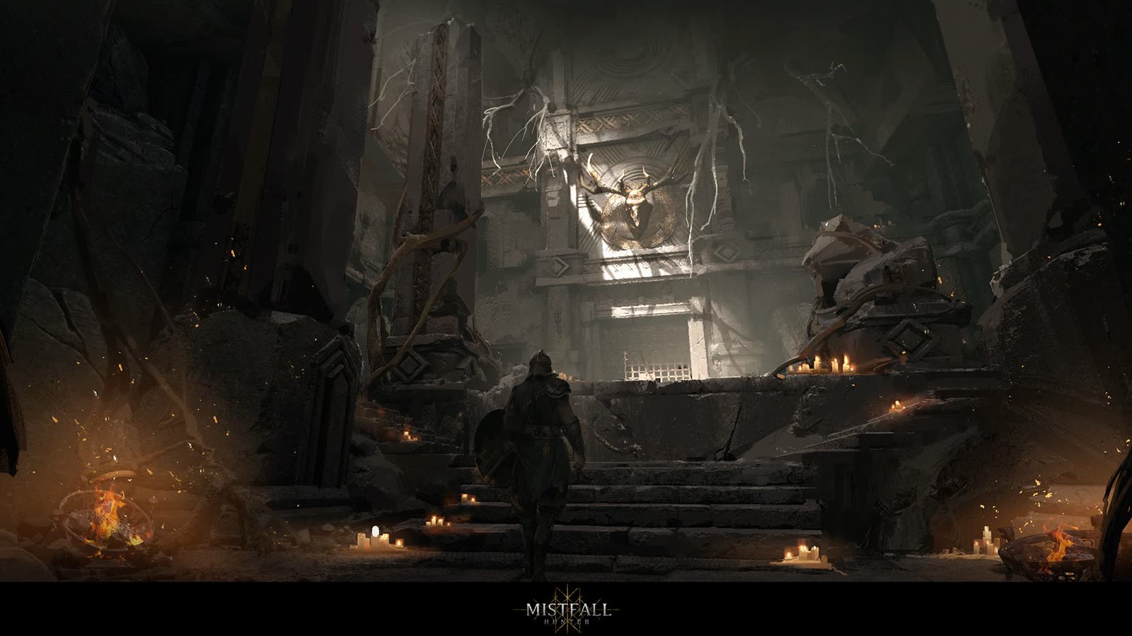 Official Mistfall Hunter environment concept art