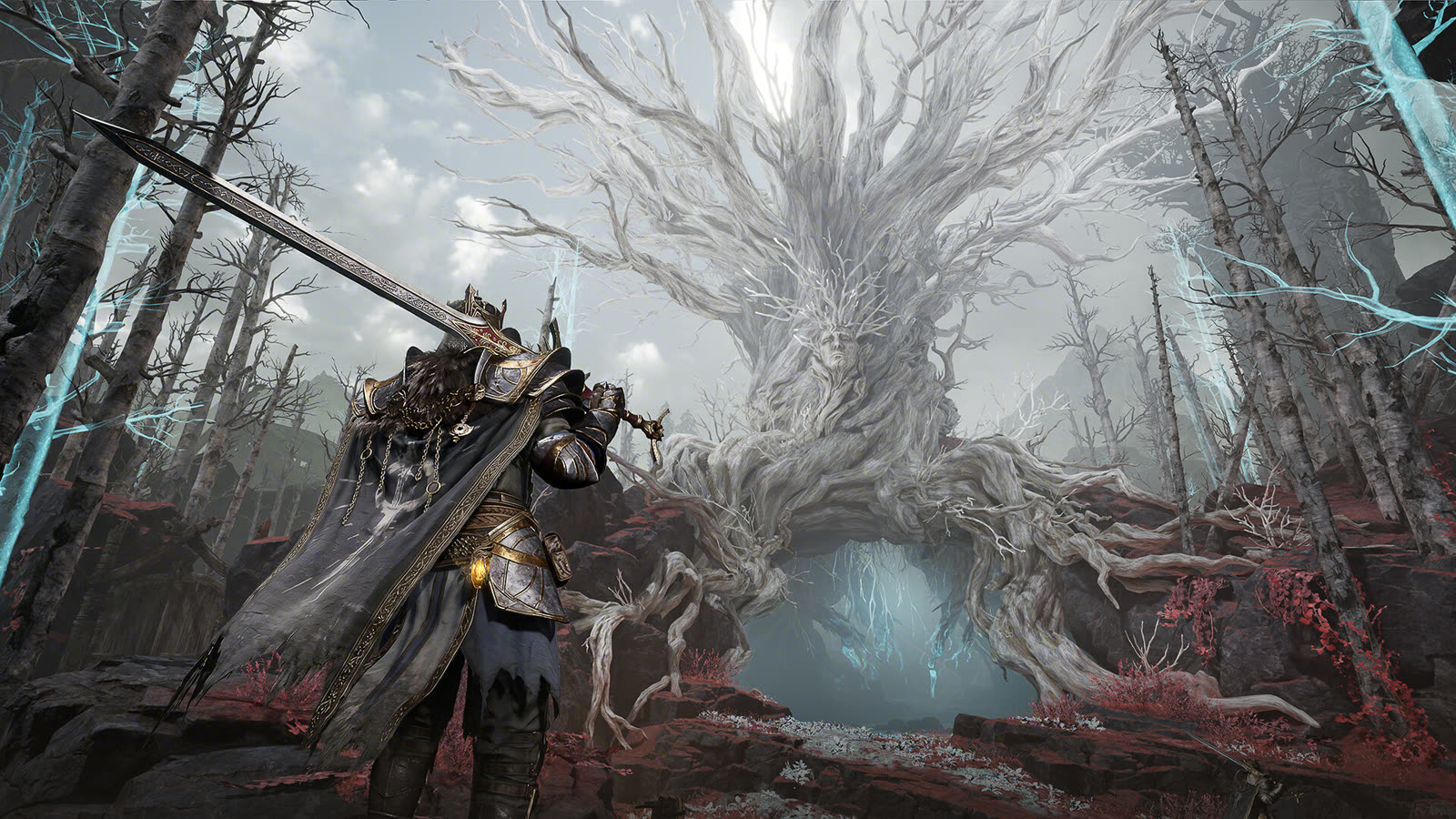 A Gyldhunter approaching the white tree in Hallowgrove